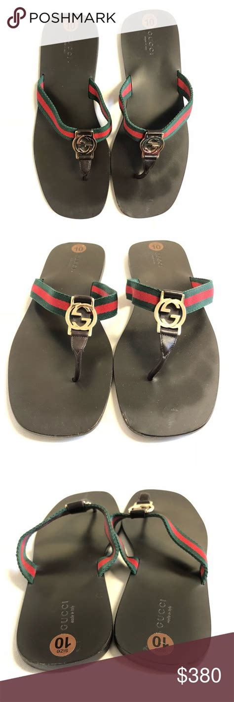 gucci slides with gold buckle|gucci flip flops clearance.